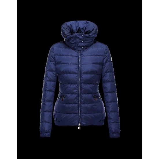 Moncler SANGLIER Inner Hood Turtleneck Blue Jackets Nylon Womens 41381027EL