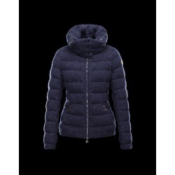 Moncler SANGLIER Turtleneck Dark blue Jackets Wool Womens 41466462TI