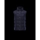 Moncler TENAY Turtleneck Dark blue Waistcoats Wool Flannel Mens 41456745SC