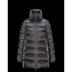 Moncler TORCY Turtleneck Steel grey Coats Polyamide Womens 41456973FW